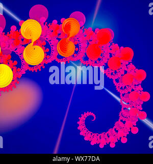 abstract colorful faraktal images 3d rendering Stock Photo
