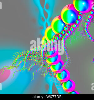 abstract colorful faraktal images 3d rendering Stock Photo