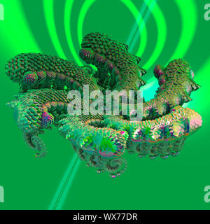 abstract colorful faraktal images 3d rendering Stock Photo