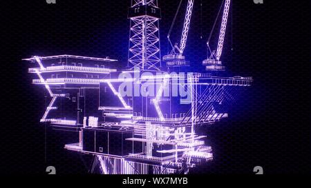 Oil and Gas Platform Stock Photo