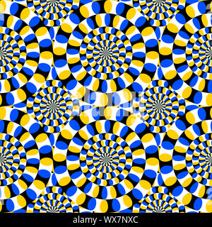 optical Illusion moving circles Stock Photo