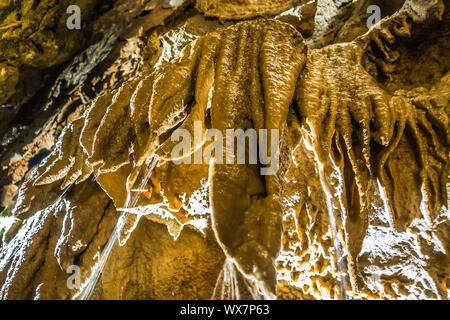 Pathway underground cave in forbidden cavers near sevierville tennessee Stock Photo