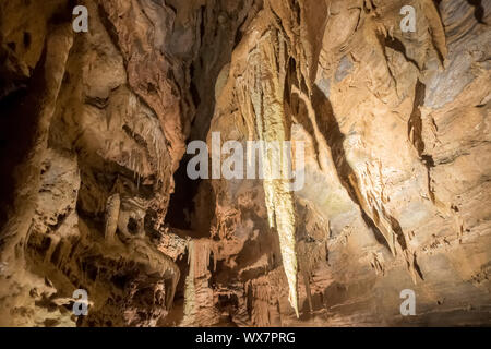 Pathway underground cave in forbidden cavers near sevierville tennessee Stock Photo