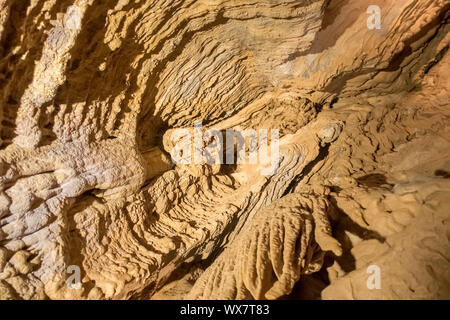 Pathway underground cave in forbidden cavers near sevierville tennessee Stock Photo