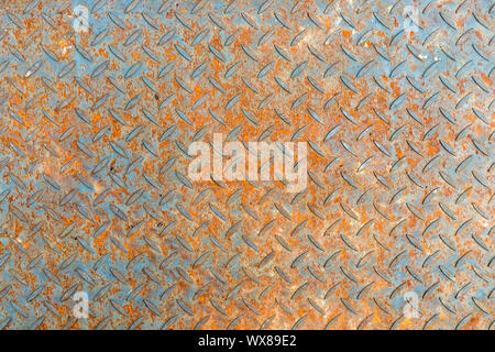 rusty diamond steel plate Stock Photo