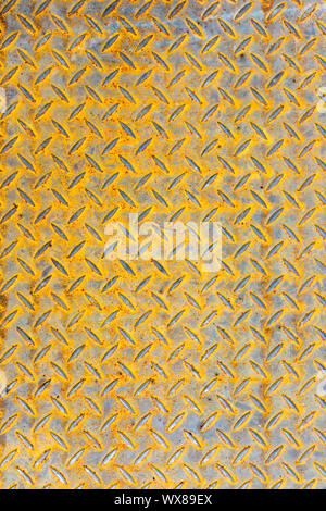 rusty diamond steel plate Stock Photo