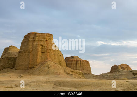 xinjiang ghost city at dusk Stock Photo