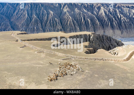 dushanzi grand canyon and grasslands Stock Photo