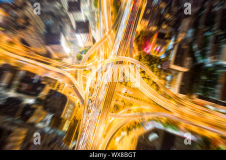 city interchange at night Stock Photo