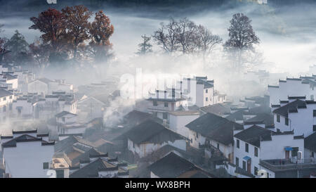 shicheng village landscape in early morning Stock Photo