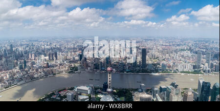shanghai panorama, high angle of view Stock Photo