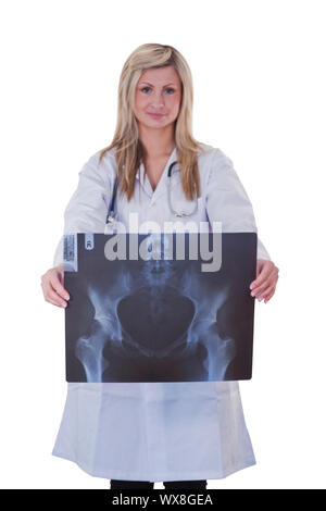 Doctor looking at an xray Stock Photo