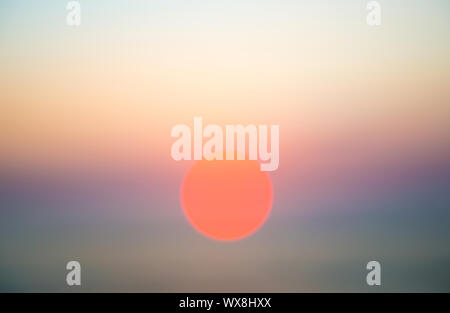 Abstract view of sky and sunset sun. Nature background Stock Photo