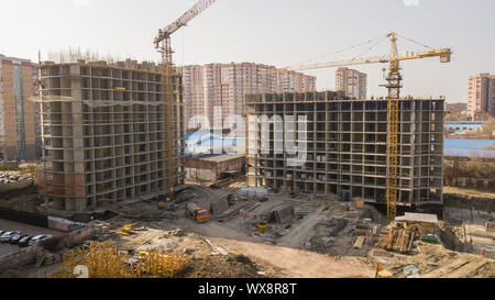 High Structure Lifting crane. Construction of high structures. Rise to height ...