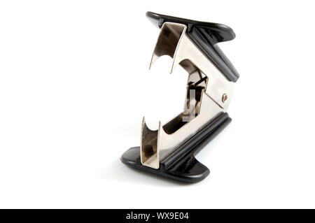 Staple remover isolated on a white background. Stock Photo