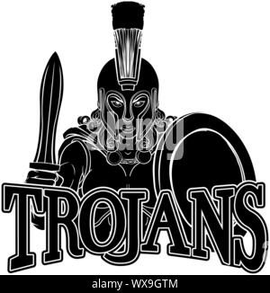 Spartan Trojan Female Warrior Gladiator Woman Stock Vector