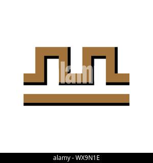 Greek key element. Greek motives vector symbol. Stock Vector