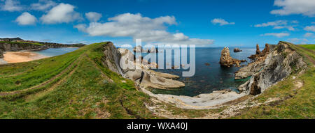 Atlantic Ocean coastline landscape. Stock Photo