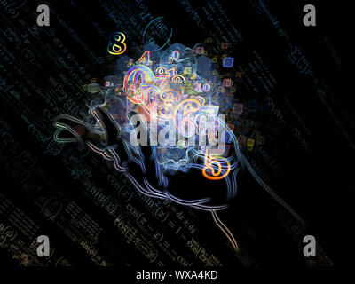 Hand of Technology series. Artistic background made of human hand and ...