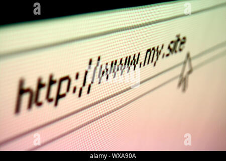 go to www macro network background Stock Photo