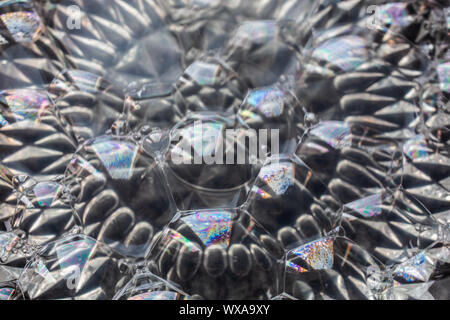 Bowl of colorful soap bubbles Stock Photo