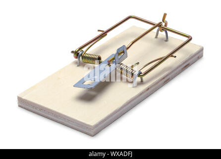 A Victor mouse trap baited with peanut butter isolated on white Stock Photo  - Alamy