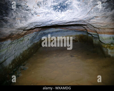 artificial cave under earth journey Stock Photo