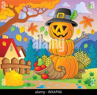 Thanksgiving theme image 2 Stock Vector