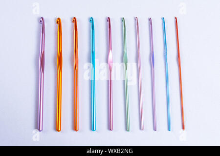 Selection of plastic crochet hooks Stock Photo - Alamy