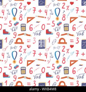 Back to school seamless pattern Stock Vector