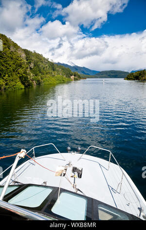 Lake Manapouri at summer day in South Island, New Zealand Stock Photo ...