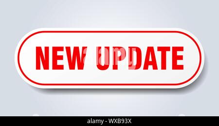 new update sign. new update rounded red sticker. new update Stock Vector