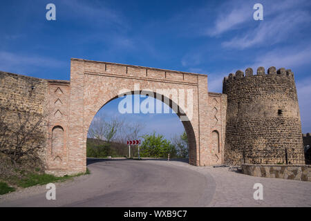 city gate to sighnaghi in georgia Stock Photo