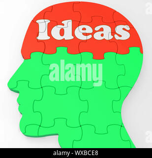 Ideas Mind Showing Improvement Thoughts Or Creativity Stock Photo