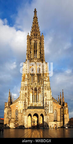 A photography of the beautiful church in Ulm Germany Stock Photo