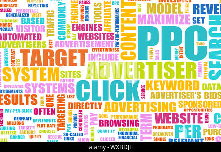 Pay Per Click Advertising as a Concept Stock Photo