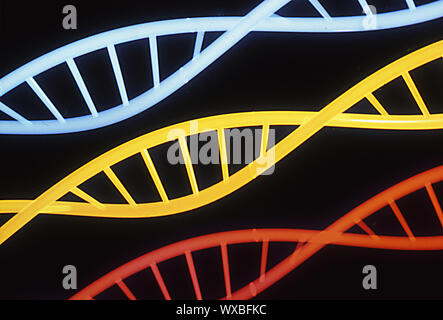 DNA molecules as a double helix Stock Photo