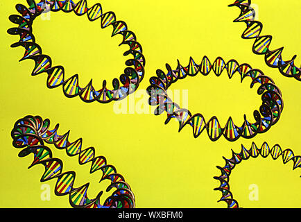 DNA molecules as plasmids Stock Photo
