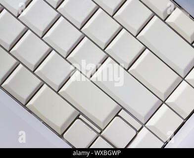 Close up white plain keyboard, background style Stock Photo