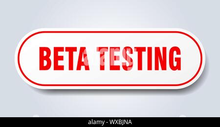 beta testing sign. beta testing rounded red sticker. beta testing Stock Vector