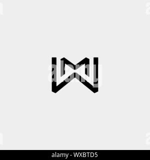 Letter X XK K KX Monogram Logo Design Minimal Icon With Black Color Stock Vector