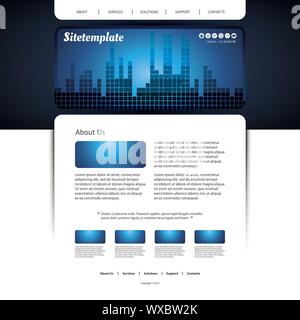 Modern Colorful Abstract Web Site Creative Design Template for Your Business or Blog - Freely Scalable and Editable Vector Format Included Stock Vector