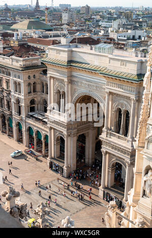 aerial view over Milan Italy Stock Photo