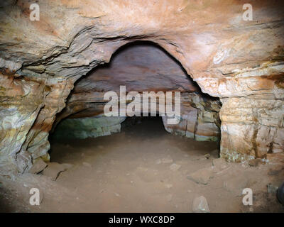 artificial cave under earth journey Stock Photo