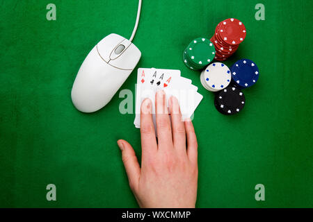 An onling gaming concept Stock Photo