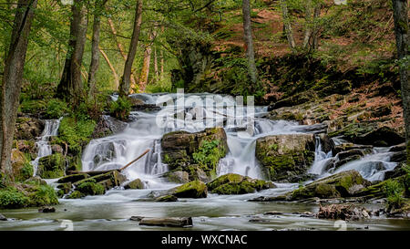 Selke waterfall in the Harz Mountains Stock Photo