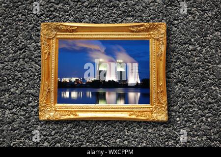 oil or gas power plant showing energy supply concept Stock Photo