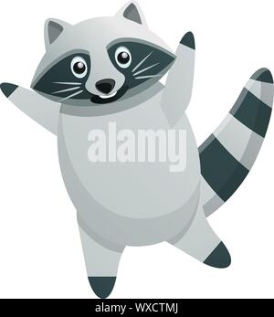 Rapper raccoon icon. Cartoon of rapper raccoon vector icon for web ...