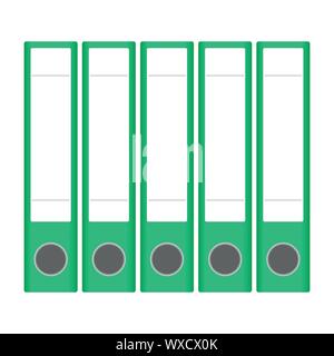Various colorful files against white background Stock Vector