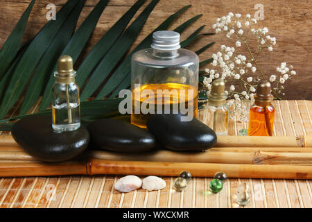 still-life subjects of relaxing spa treatments Stock Photo